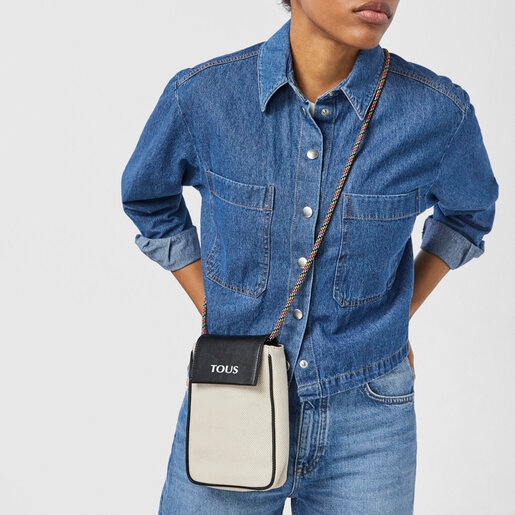 תיק יד TOUS Empire Cotton מיני בצבע בז'