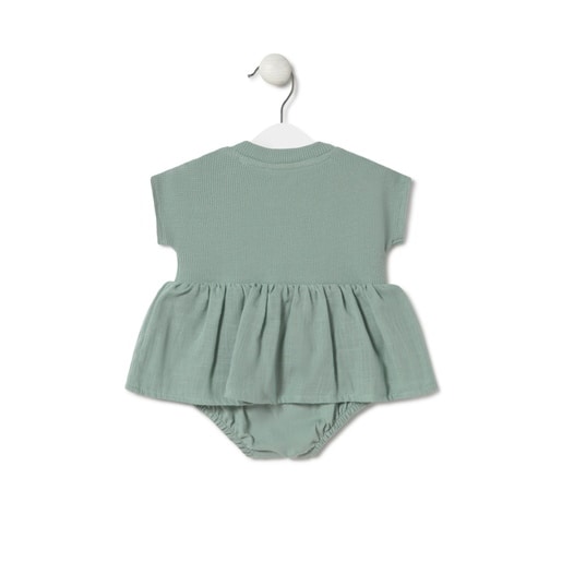Baby bodysuit with skirt in Classic mist