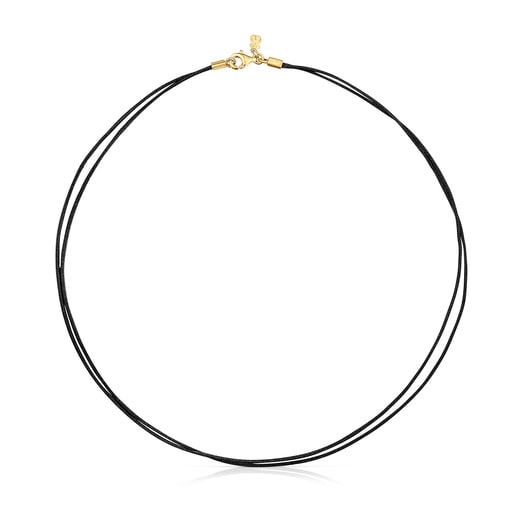 Černý nylonový náhrdelník TOUS Nylon Basics