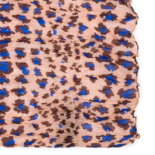 Pink-pistachio Bridgy Leo Plis foulard