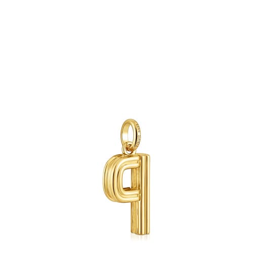 Medium 18kt gold plating over silver letter P Pendant TOUS Alphabet