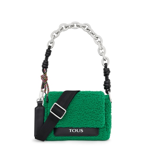 Small green TOUS Empire Fur Crossbody bag