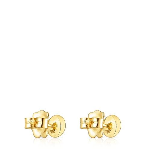 Gold Magic Nature Earrings with diamonds