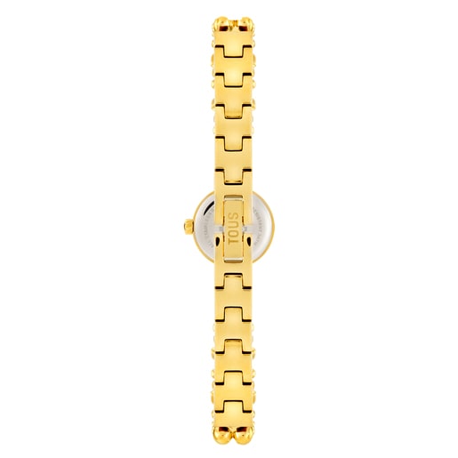 Reloj analógico con brazalete de acero dorado Bold Bear Round