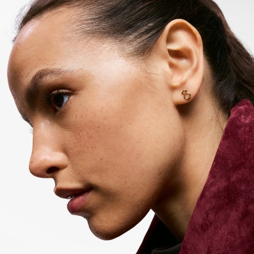 8 mm 9kt gold bear-motif Earrings TOUS Infinity