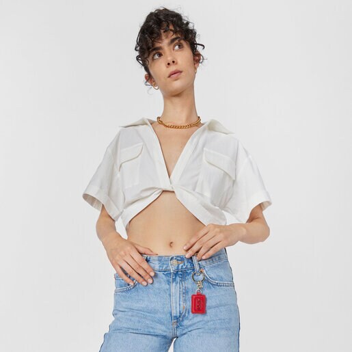 Llavero Tous Square Plate rojo