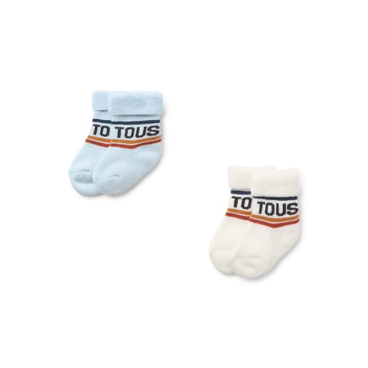 Pack of 2 pairs of baby socks in SSocks blue