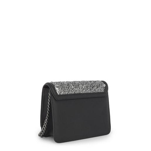 Ruby Crossbody bag with black/silver-colored sequins