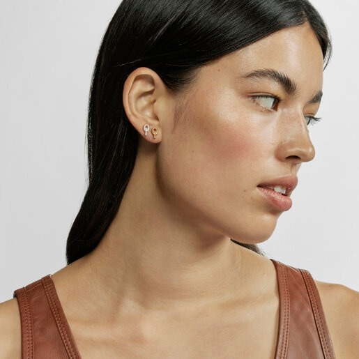 Small TOUS MANIFESTO Earrings with 18 kt gold plating over silver