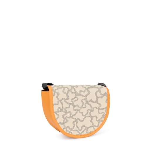 Small beige and mustard-colored Amaya Kaos Icon Crossbody bag