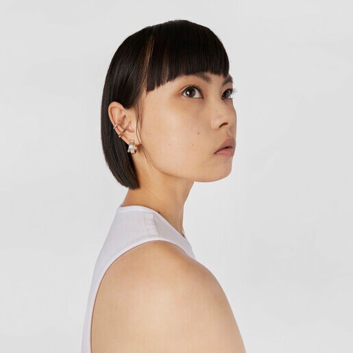 סט של עגילי הליקס Beach מוורמיל כסף וכסף כהה