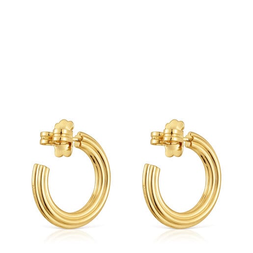 18kt gold plating over silver Hoop earrings and flower motif TOUS 1950