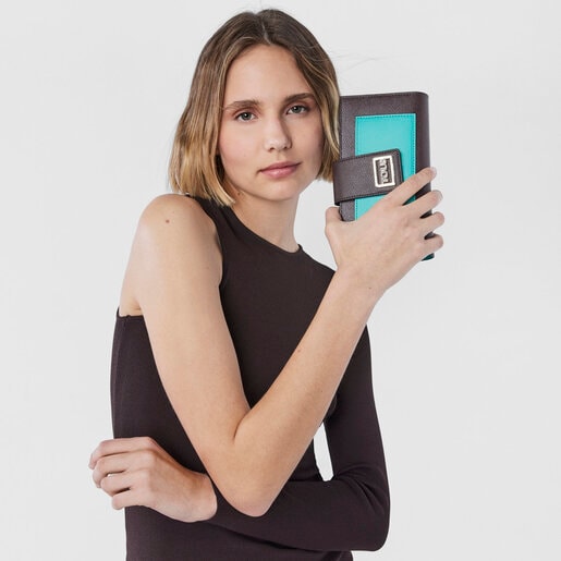 Portefeuille Pocket TOUS Funny grand marron