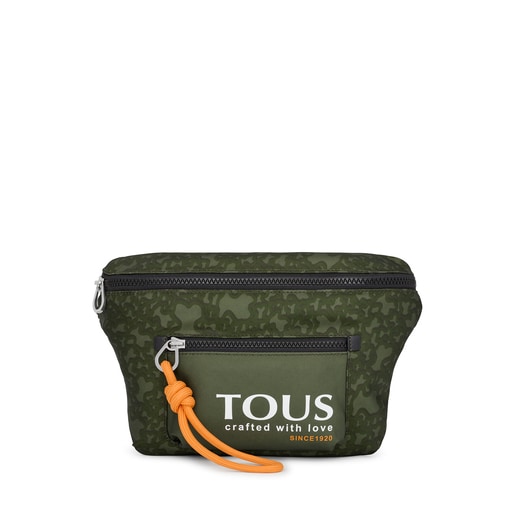 Khaki-colored nylon Kaos Mini Evolution waist bag