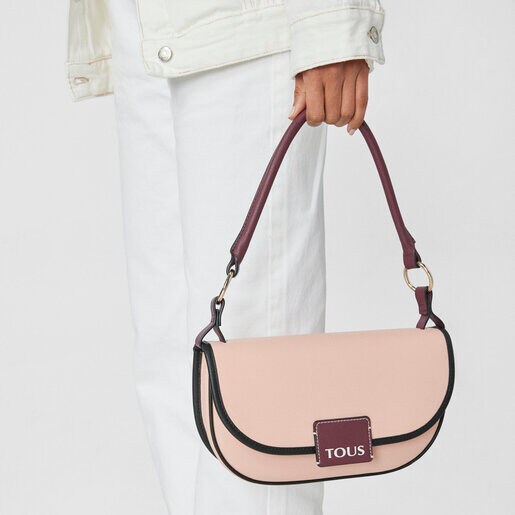 תיק כתף TOUS Halfmoon בצבע ורוד