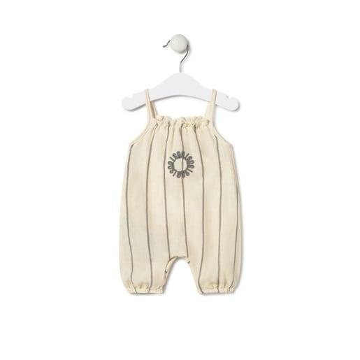 Tous - Baby GirlS Striped Romper In Classic Grey - Textil