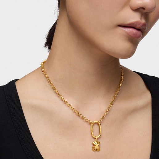 Projected-bear Pendant with 18kt gold plating over silver TOUS Sweet 40s