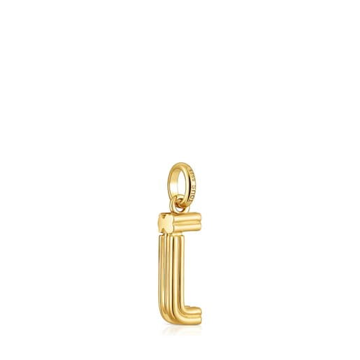 Medium 18kt gold plating over silver letter J Pendant TOUS Alphabet