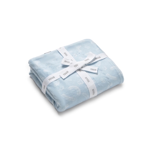 Short-pile fleece baby blanket in Arc sky blue
