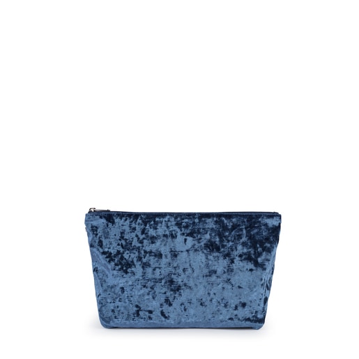 Small blue Velvet Kaos Shock Handbag