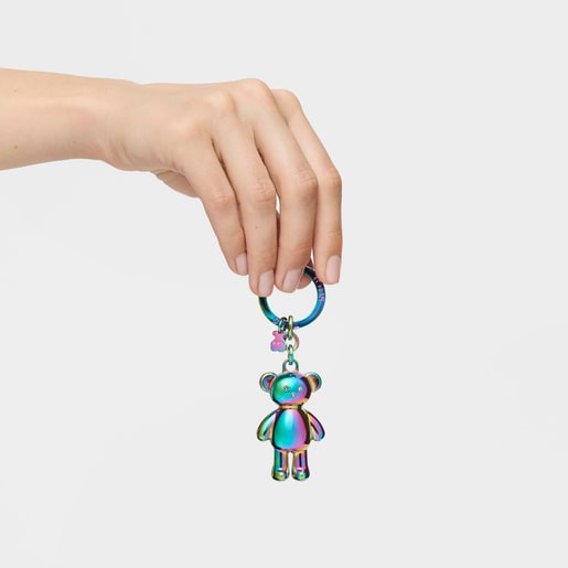 Iridescent Teddy Bear bear Key ring