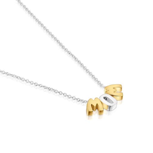 Two-tone Necklace with motifs TOUS Mom