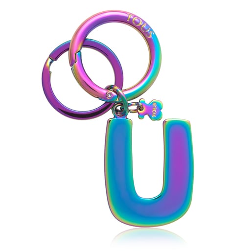 Iridescent Touscedario Letter U Key ring