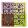 Large brown and lime green TOUS Gems Bandana scarf
