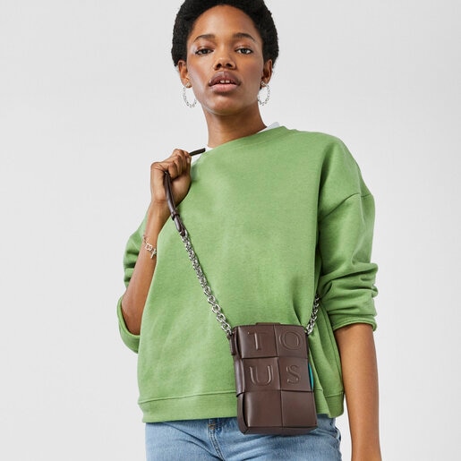 Mini bolso TOUS Damas marrón y turquesa