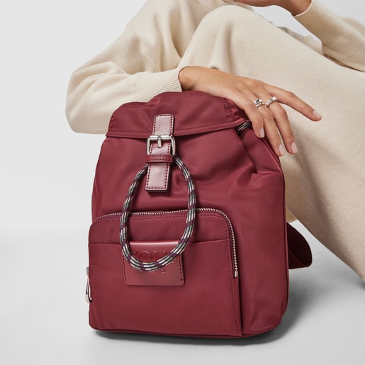 Маленький бордовый рюкзак Empire Soft Chain
