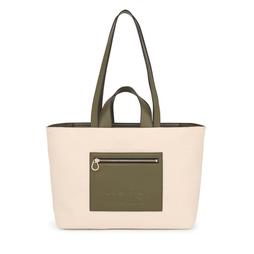 Medium beige and khaki Tote bag TOUS Nanda