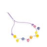 Silver, Murano glass and lilac-colored nylon Bracelet Icon Glass