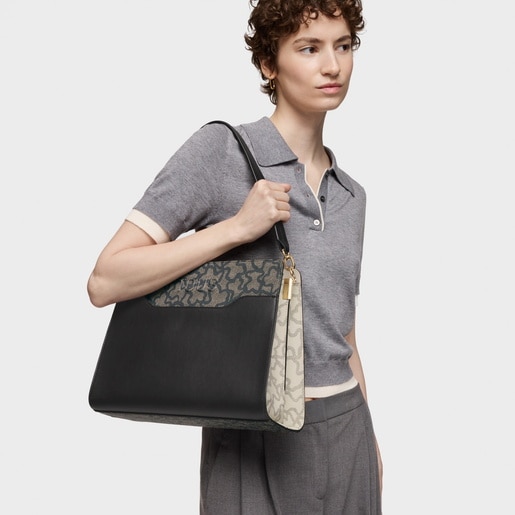 Shopper noir moyen Kaos Icon