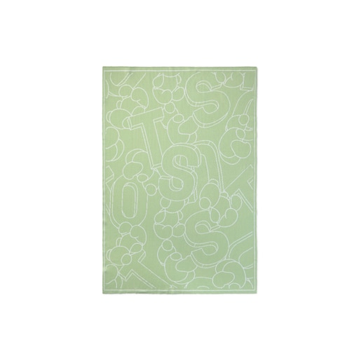 Reversible baby blanket in Nilo green