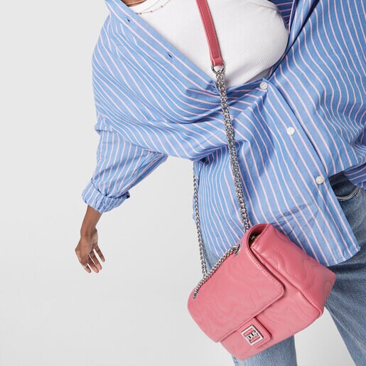 Small fuchsia Kaos Dream Crossbody bag with flap