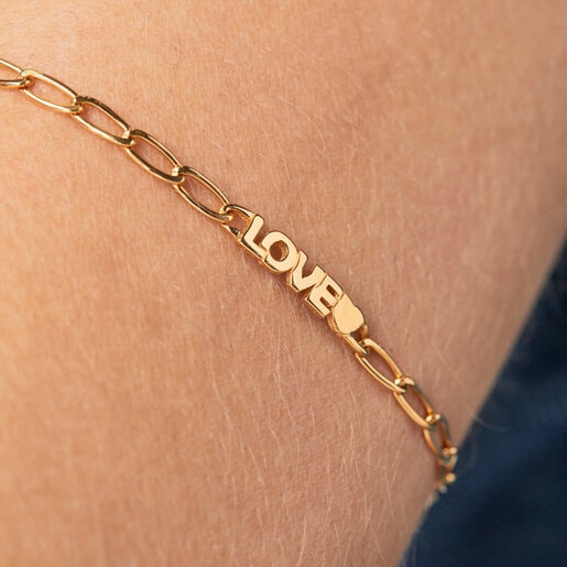 TOUS Crossword Love Bracelet with heart