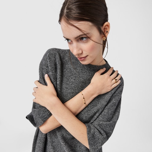 Silver Vermeil Glaring Bracelet with Onyx and Zirconia