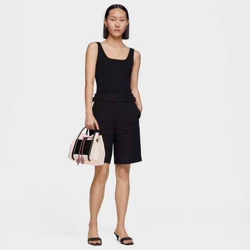 Nude colored Empire Soft One shoulder bag