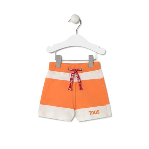 Boys striped Bermudas in Casual orange