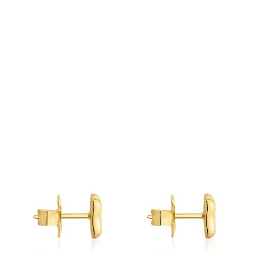 Aros lazo con baño de oro de 18 kt sobre plata TOUS Ribbon