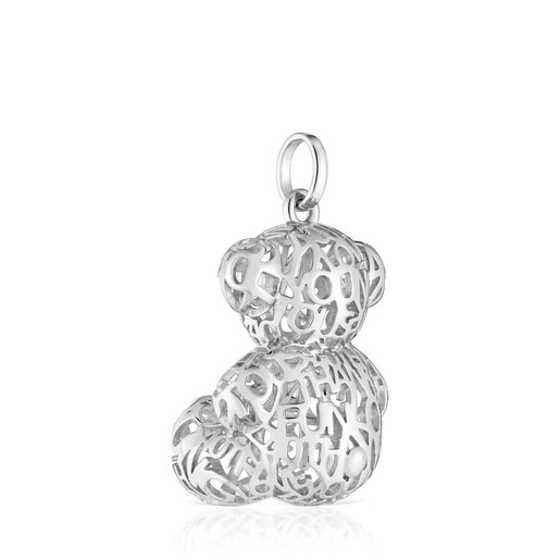 26 mm silver openwork bear Pendant Bold Bear