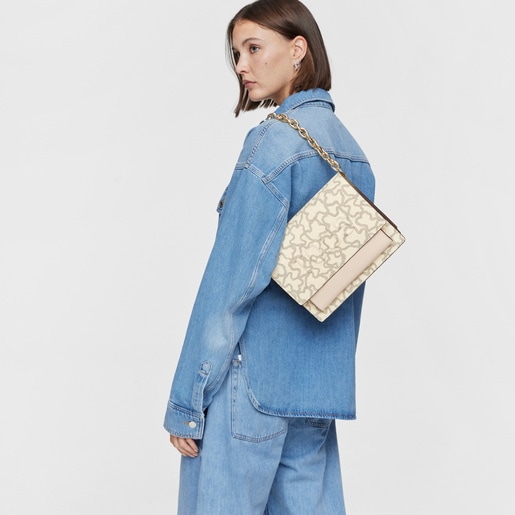 Bandolera mediana Audree Chain beige Kaos Icon