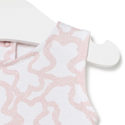 Baby girls bodysuit with skirt in Kaos pink