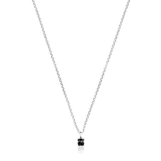 Collier Mini Onix en Argent avec Onyx