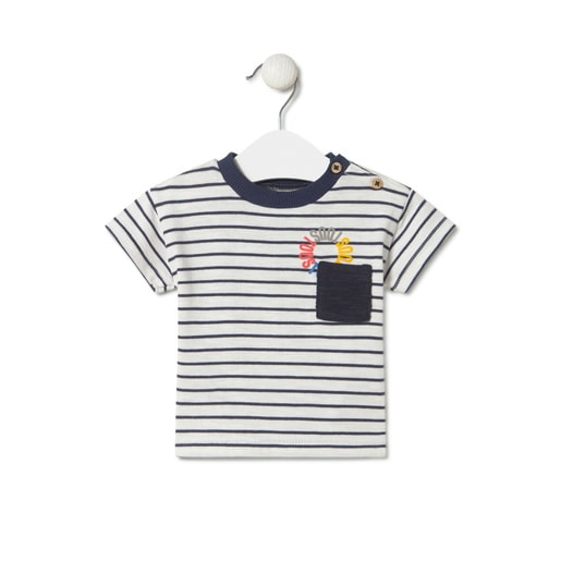 Camiseta a rayas Navi azul marino