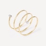 Gold Double spiral ring with diamonds TOUS ATELIER