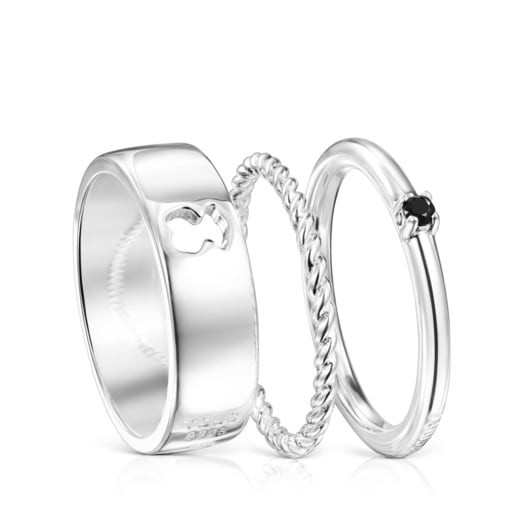 Pack de Anillos Ring Mix de plata y espinela