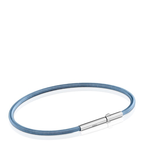 Pulsera de acero turquesa 2 mm TOUS Mesh Tube