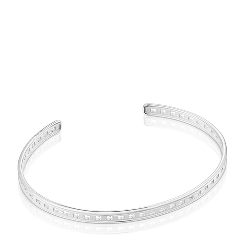 Silver TOUS Bear Row bracelet with silhouettes