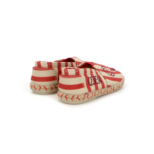 Alpargata playera lona Run Line rojo